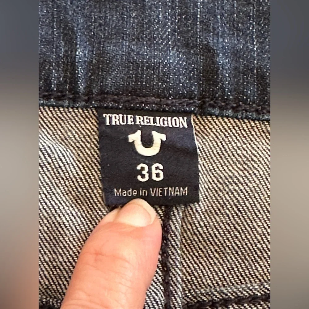 True Rieligion | Geno Relaxed Slim Leg Jeans - Dark Wash, Size 36 X 34